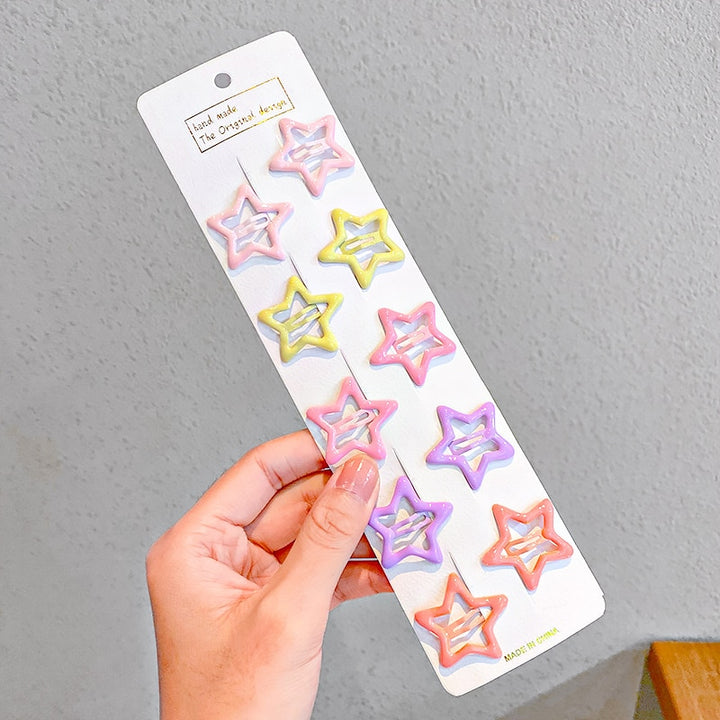 Kids Hair Pins Accessories Cute Colorful Star Clips For Girls & Children - Robust Quality Store