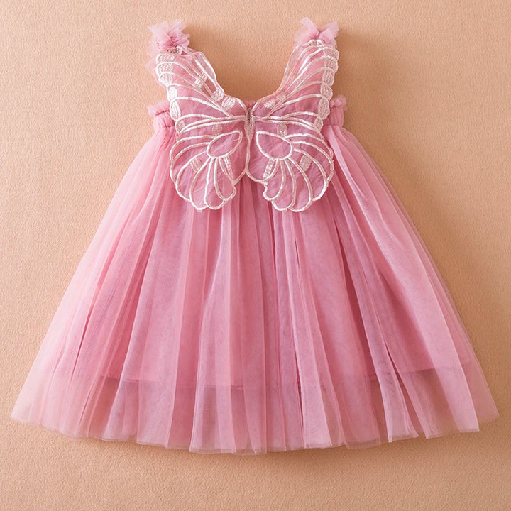 Summer Princess Dress for Girls - Strawberry Embroidery- Kids Clothing