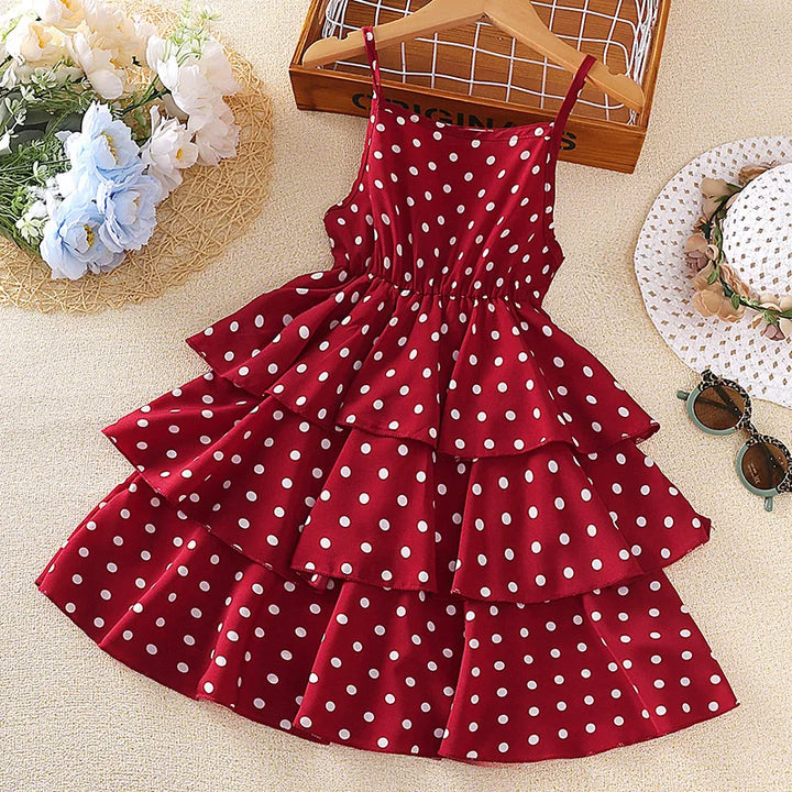 Stylish Black Polka Dot Dress for Girls | Kids Vacation & Holiday Clothes