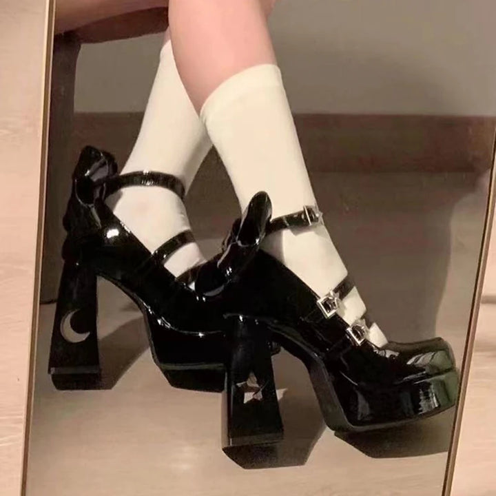 Mary Jane Punk Platform High Heels