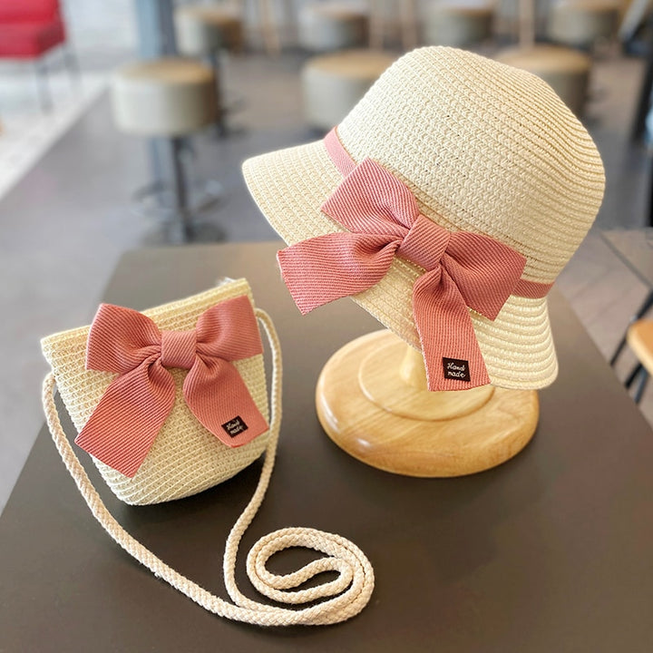 Kids Sun Hat | New Straw Bag Cap Set - Robust Quality Store