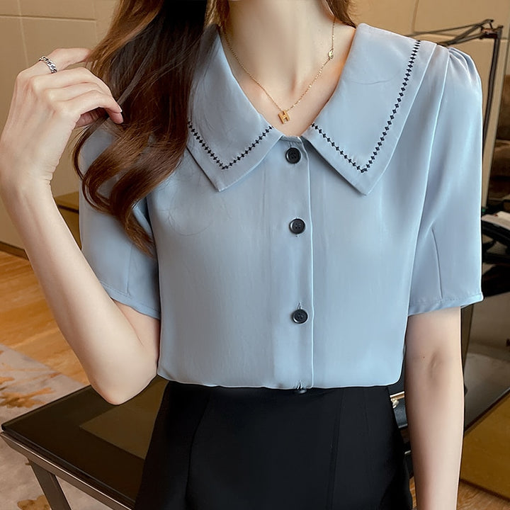 Blouses Femme Tops Women | Down Collar - Robust Quality Store