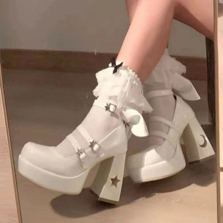 Mary Jane Punk Platform High Heels