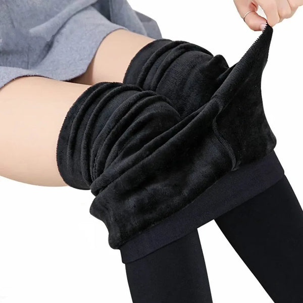 Women's Thickened Stretchy Warm Velvet Leggings High Waist