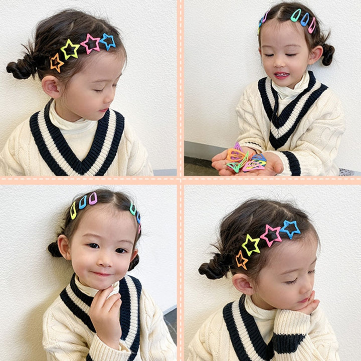 Kids Hair Pins Accessories Cute Colorful Star Clips For Girls & Children - Robust Quality Store