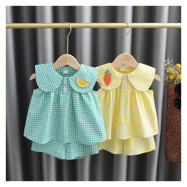 Baby Girl Summer Fruit Cotton Frock Clothing Sets