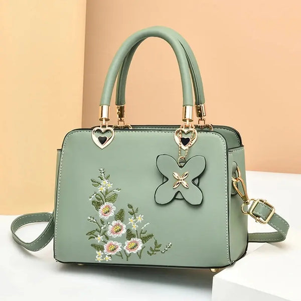 Embroidery Handbags: Fashion Tote with Large Capacity, Trendy Accessories