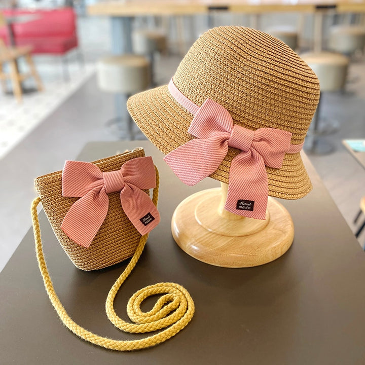 Kids Sun Hat | New Straw Bag Cap Set - Robust Quality Store