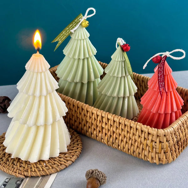 3D Geometric Pine Silicone Candle Mold - Christmas Tree Gifts & Home Decor