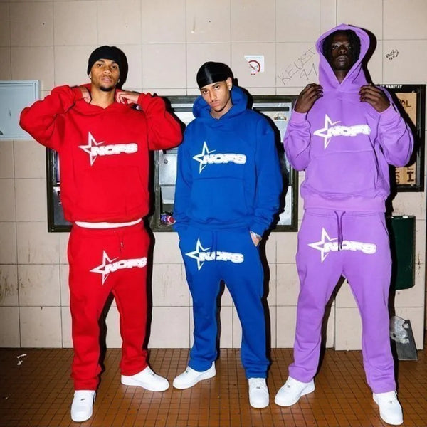 Y2K Hoodies Men Tops Pants | Hip Hop Letter Graphic Printing