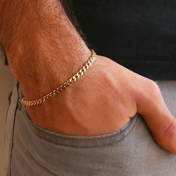 Chunky Miami Curb Chain Cuban Link Bracelet- Punk Heavy Unisex Jewelry