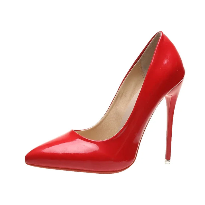 Pointed Toe Super High Heel Red Bottom Pumps