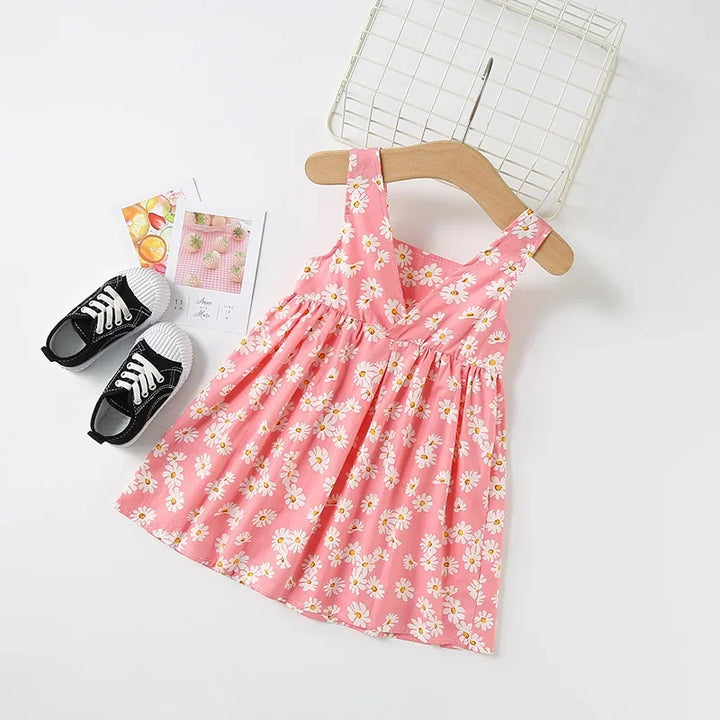 Princess Floral Sleeveless Dress | Girls Summer Party Pageants Outfit