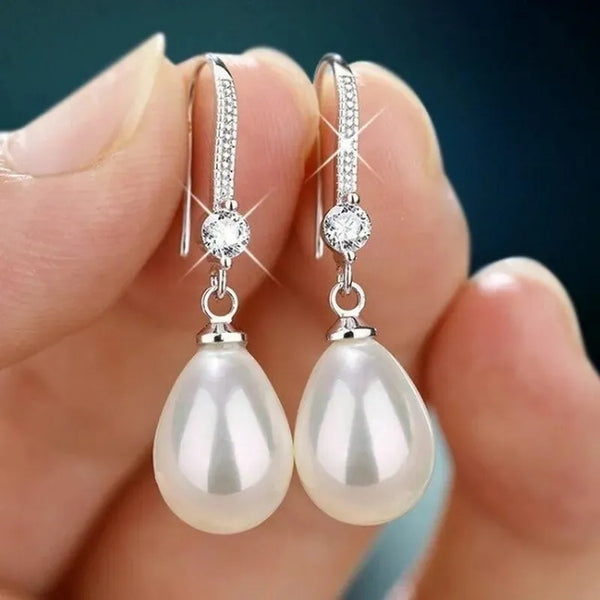 Elegant Water Drop Pearl Earrings - Wedding Jewelry | Birthday Gifts
