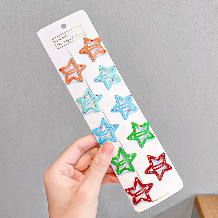 Kids Hair Pins Accessories Cute Colorful Star Clips For Girls & Children - Robust Quality Store