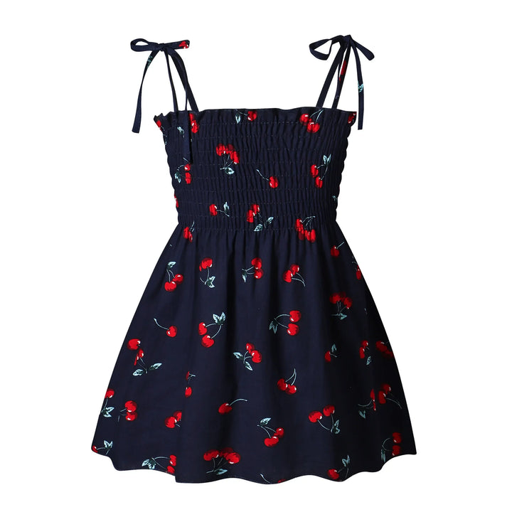 Baby Girl Summer Cotton Halter Floral Dress - Kids Summer Fashion