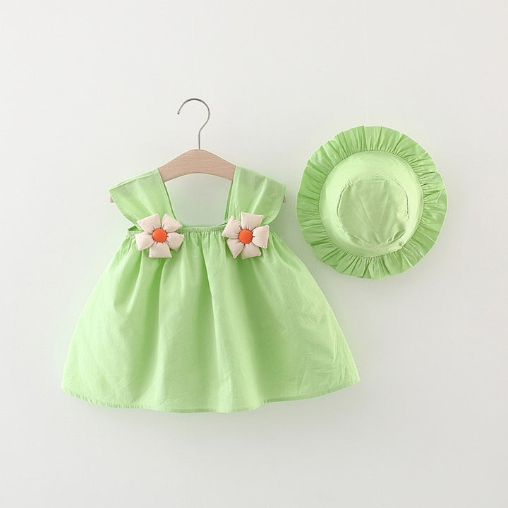 Princess Summer Dress 2pcs with Flower Decorator - Robust Quality Store