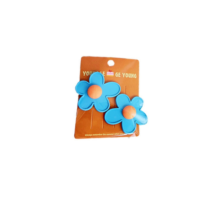 Korean Cute Colorful Flower Hairpin | Hairgrip Hair Clips - Robust Quality Store