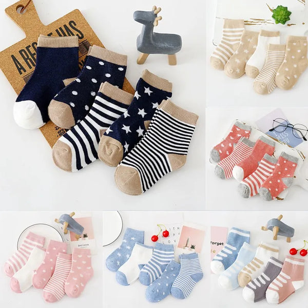 Cotton Cartoon Baby Socks - Cute Animal Designs 5Pairs