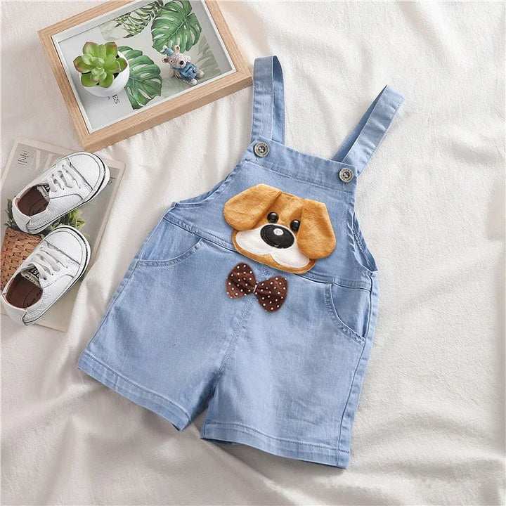 Summer Cool Playsuit Clothes for Toddlers & Infants - Denim Jumpers