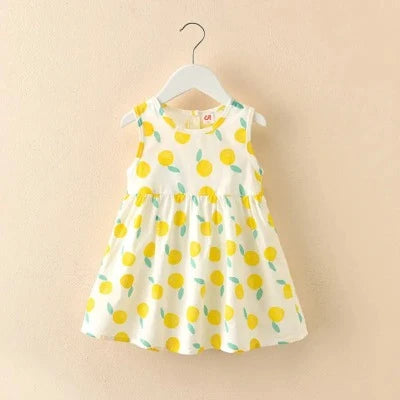 Summer Floral Pattern Girls Casual Dress - Sundress for Beach Wear