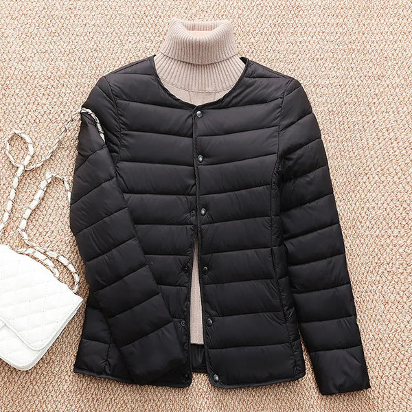 Warm Short Cotton-Padded Parkas Coat Female Ultra Light