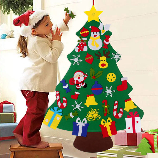 DIY Felt Christmas Tree - Merry Decorations for Home, Xmas Navidad Gifts