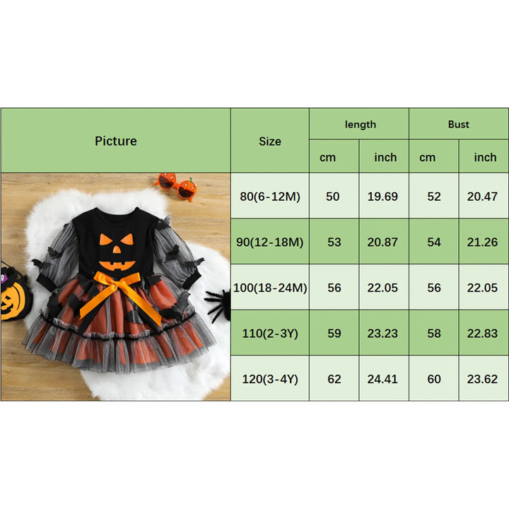 Halloween Baby Girl Long Sleeve Dress - Robust Quality Store