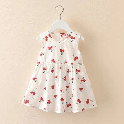 Summer Floral Pattern Girls Casual Dress - Sundress for Beach Wear