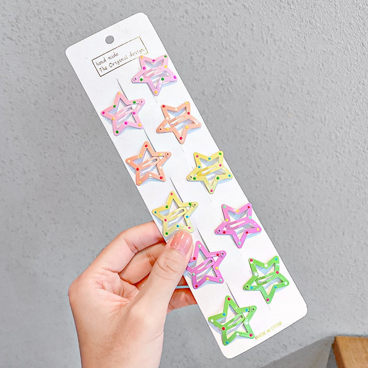 Kids Hair Pins Accessories Cute Colorful Star Clips For Girls & Children - Robust Quality Store