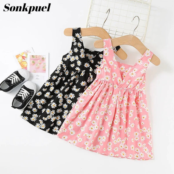 Princess Floral Sleeveless Dress | Girls Summer Party Pageants Outfit