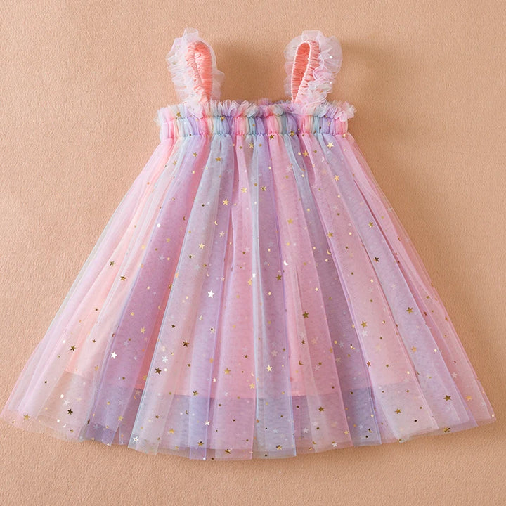 Summer Princess Dress for Girls - Strawberry Embroidery- Kids Clothing