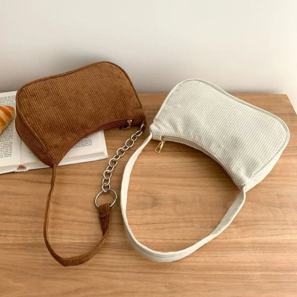 Fashion Vintage Women's Corduroy Underarm Handbags - Robust Clothing Store