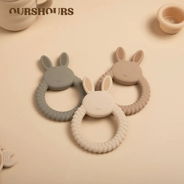 Food Grade Baby Rabbit Silicone Teether Toy 1-Pcs - Robust Clothing Store