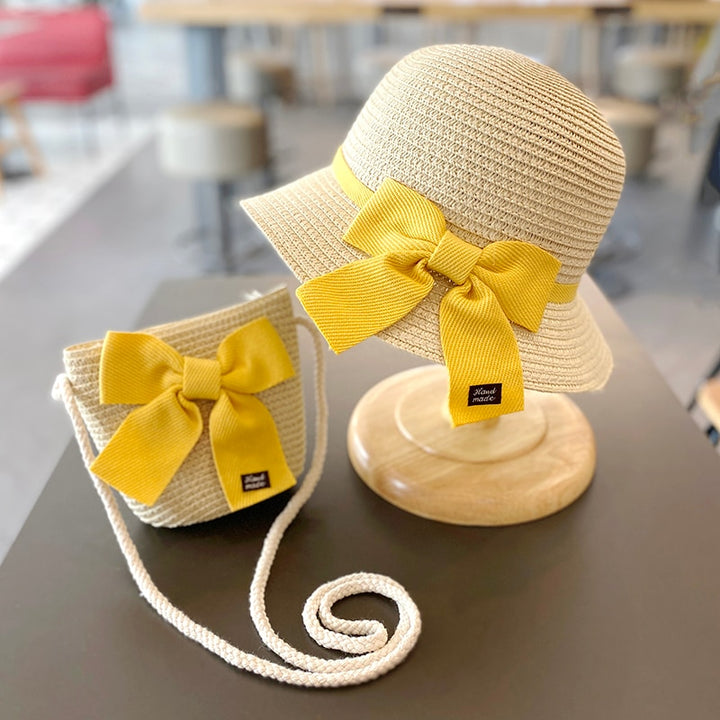 Kids Sun Hat | New Straw Bag Cap Set - Robust Quality Store