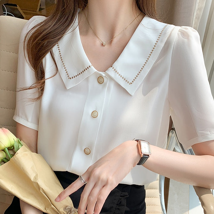 Blouses Femme Tops Women | Down Collar - Robust Quality Store