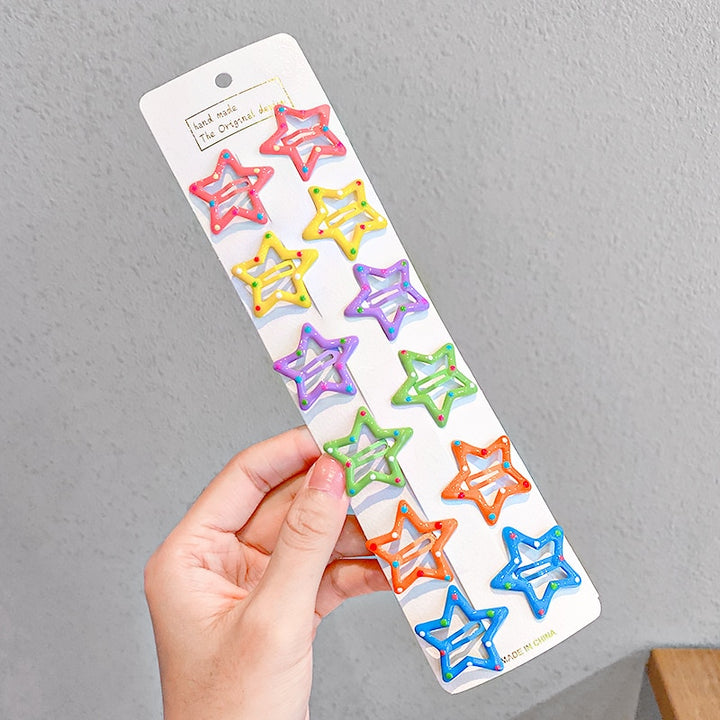 Kids Hair Pins Accessories Cute Colorful Star Clips For Girls & Children - Robust Quality Store