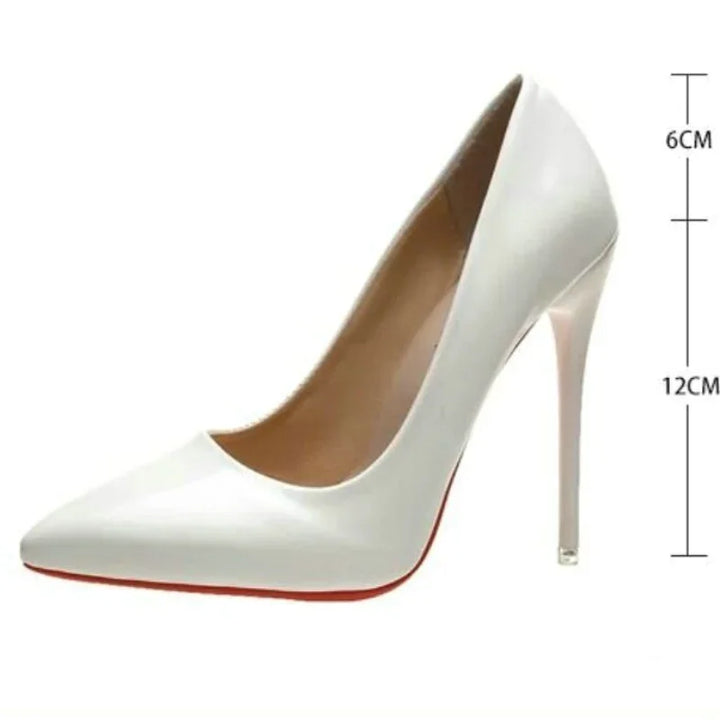 Pointed Toe Super High Heel Red Bottom Pumps