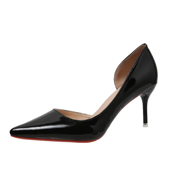 Boat Shape High Heel Pumps Black