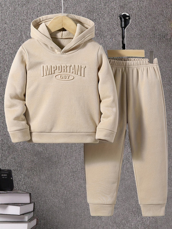 Boys Hoodie & Jogger Set – Casual 2-Piece Fall Outfit