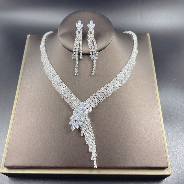 Rhinestone Crystal Bridal Jewelry Set - Robust Quality Store