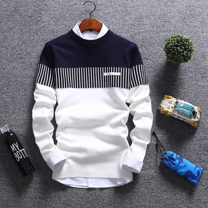 Casual Striped Slim Fit Pullover Sweater - Robust Quality Store