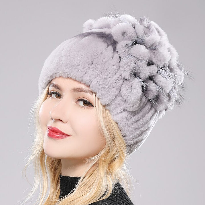 Women Genuine Rex Rabbit Fur Hats - Robust Quality Store