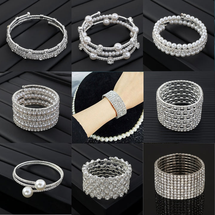 Luxury Crystal Rhinestone Stretch Elastic Wristband Bracelets - Robust Quality Store