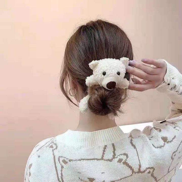 Girls Rabbit Stuffed Animal Scrunchie - Robust Quality Store