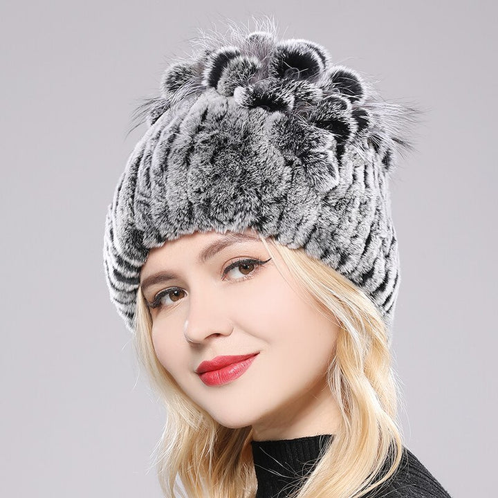 Women Genuine Rex Rabbit Fur Hats - Robust Quality Store