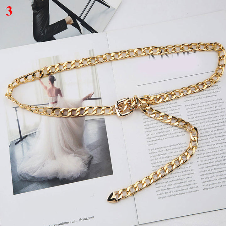 Lady Punk Metal Gold Silver Waist Chain Jeans Belts - Robust Quality Store