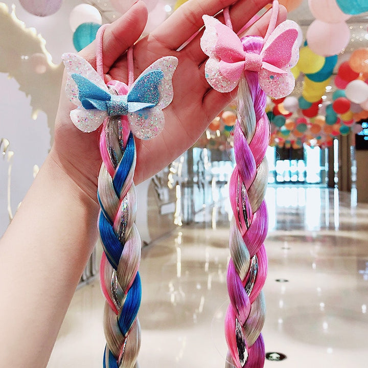 Girls Cute Cartoon Bow Butterfly Colorful Braid - Robust Quality Store