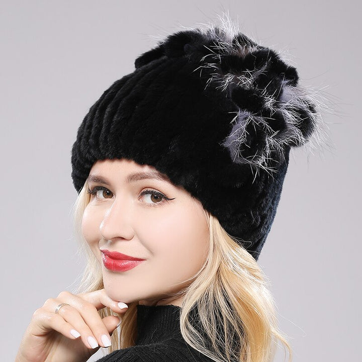 Women Genuine Rex Rabbit Fur Hats - Robust Quality Store