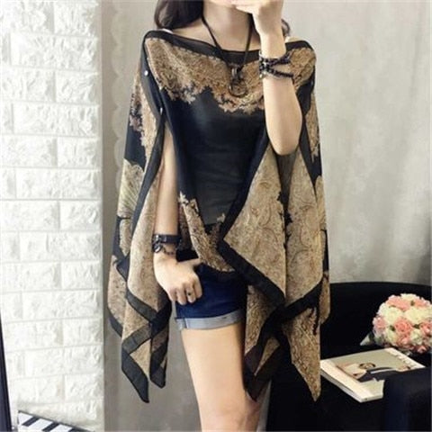 Fashion Printed Poncho Bikini Cover - Robust Quality Store